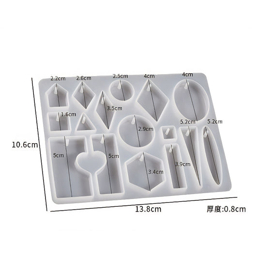 Mixed Geometric Charm Silicone Mould image 1