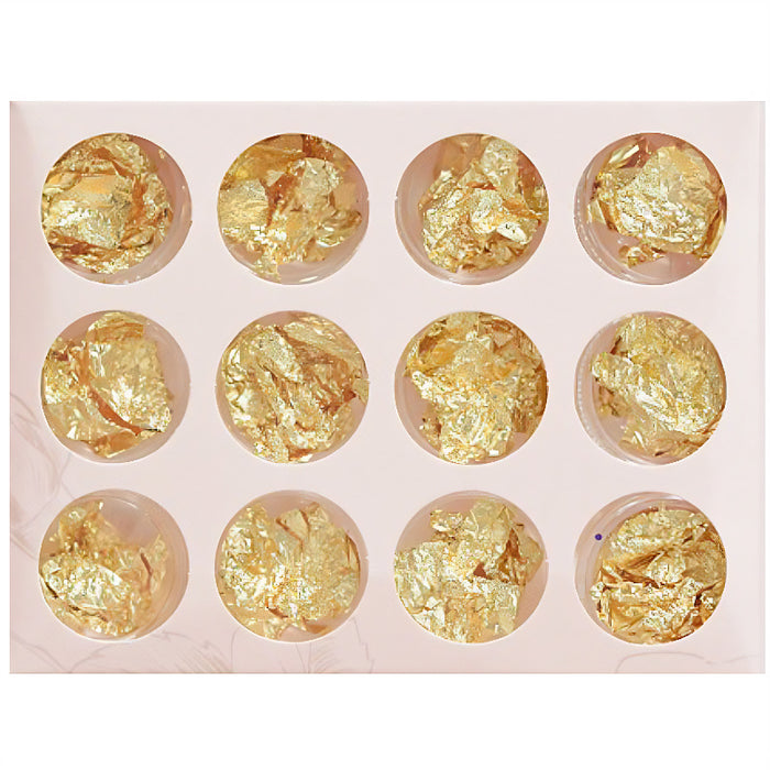 12 Pot Gold Metallic Flake Set RS2036 image 0