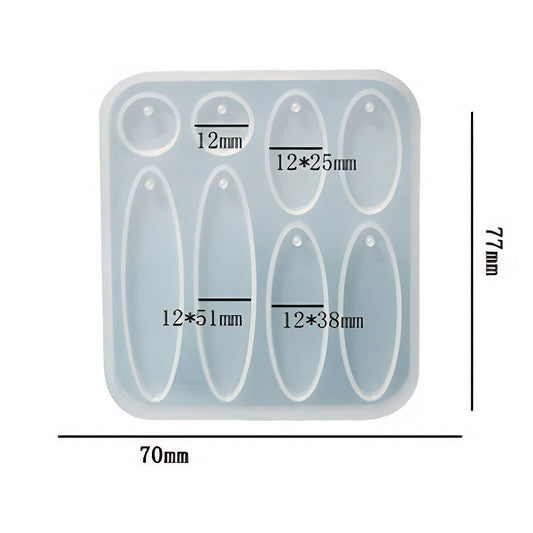 Elongated Oval Jewellery Silicone Mould image 1