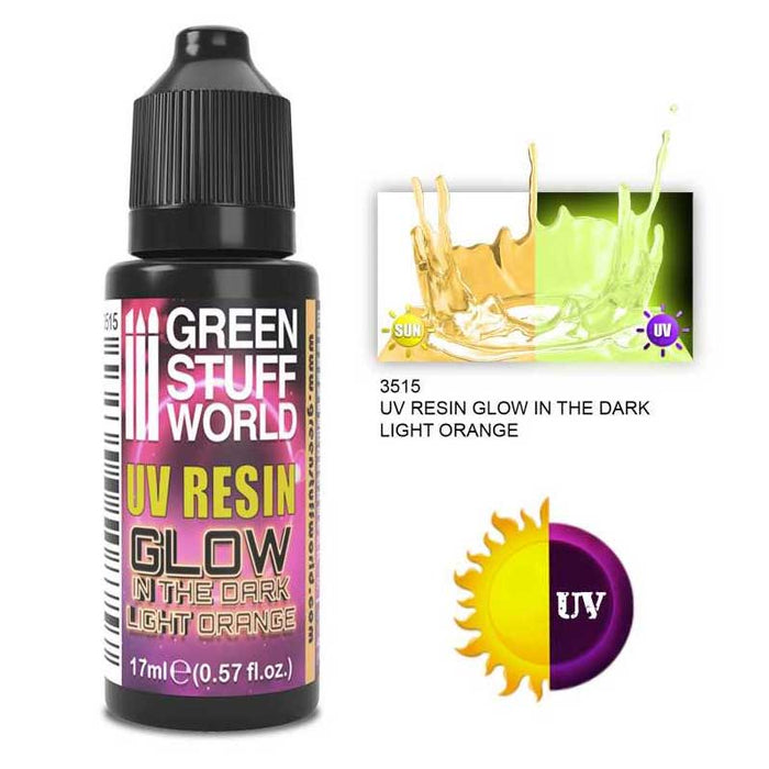Green Stuff World - UV Resin Light Orange - Glow In The Dark (17ml) image 0