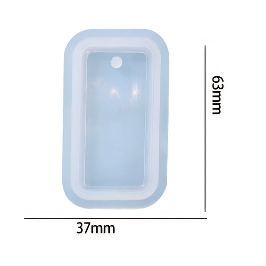 Rectangle Pendant Silicone Mould 63mm x 37mm image 1
