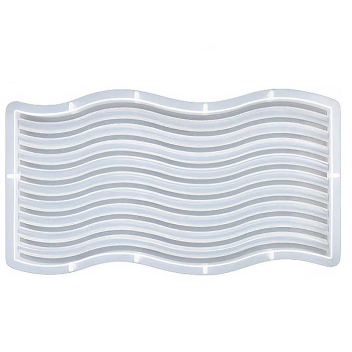 Wavy Ribbed Rectangular Tray Silicone Mould (258mm x 140mm) image 0
