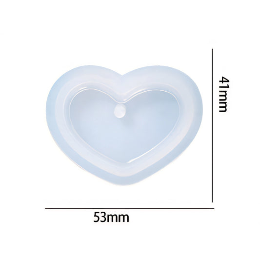 Heart Pendant Silicone Mould 53mm x 41mm image 1
