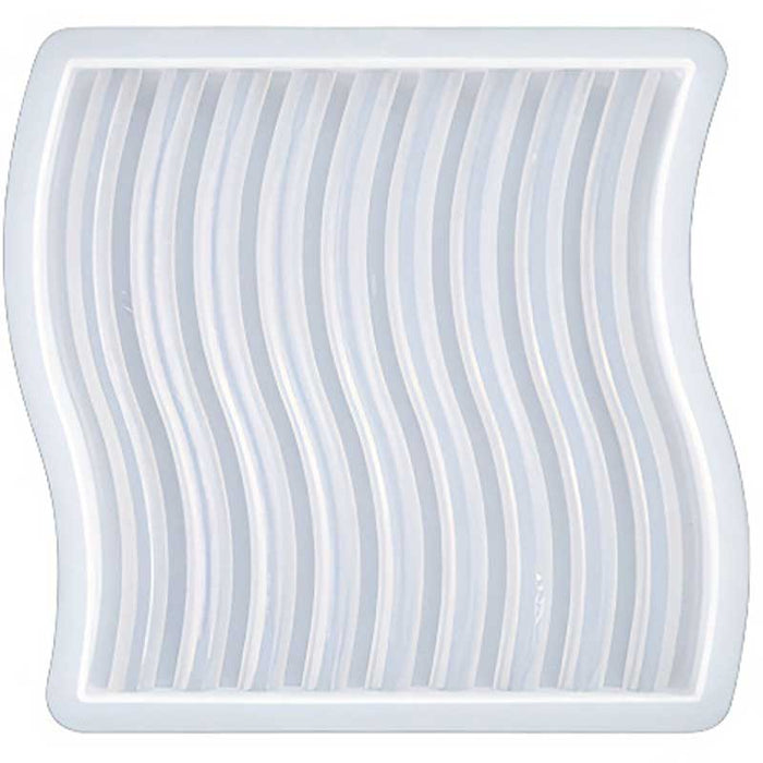 Wavy Ribbed Square Tray Silicone Mould image 0