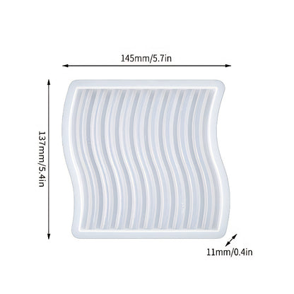 Wavy Ribbed Square Tray Silicone Mould image 3