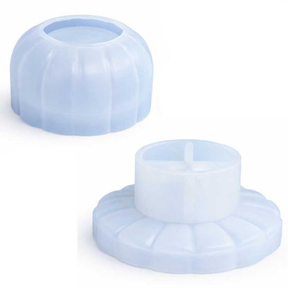 Ribbed Round Container Silicone Mould image 0