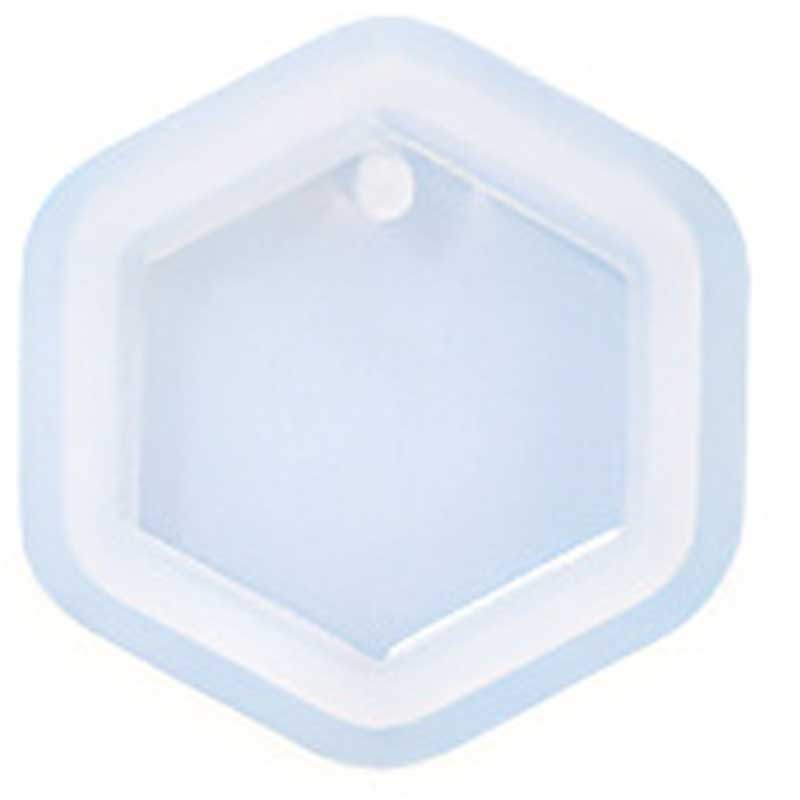 Hexagon Pendant Silicone Mould 49mm x 53mm image 0
