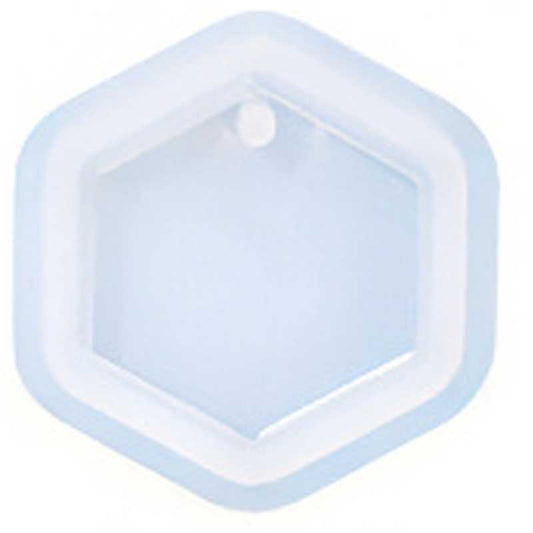 Hexagon Pendant Silicone Mould 49mm x 53mm image 0