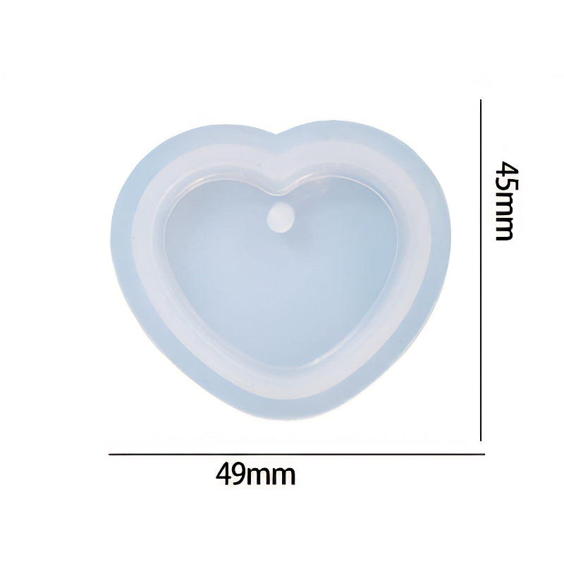 Heart Pendant Silicone Mould 49mm x 45mm image 1