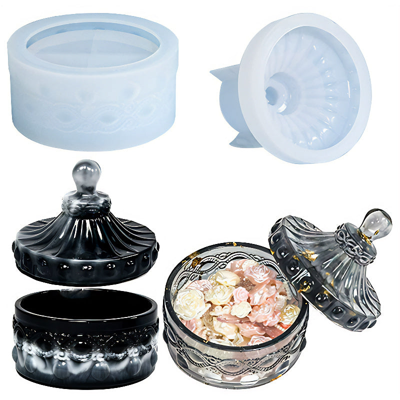Decorative Round Container Silicone Mould image 6