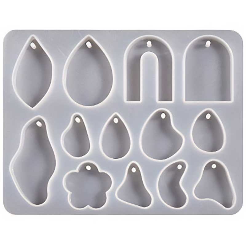 Organic Teardrop Charm Silicone Mould image 0