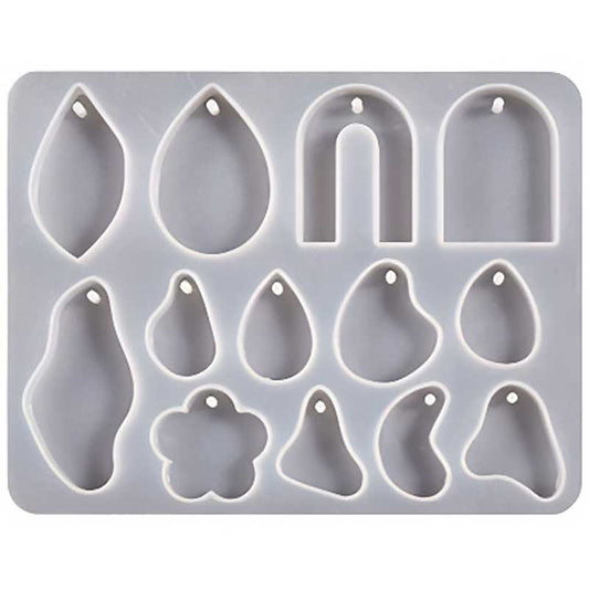 Organic Teardrop Charm Silicone Mould image 0