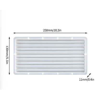 Rectangular Ribbed Tray Silicone Mould (258mm x 130mm) image 3
