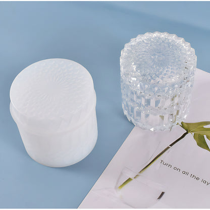 Faceted Lidded Jar Silicone Mould image 1