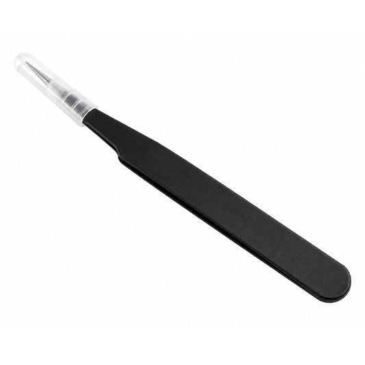 Black Straight Tweezers RS2056 image 0