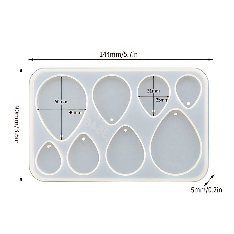 Teardrop Pendant Silicone Mould image 0