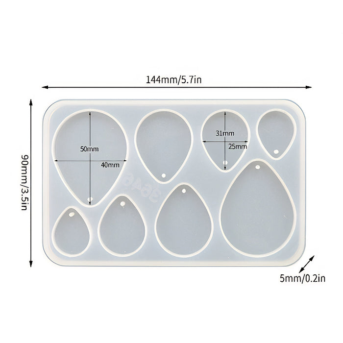 Teardrop Pendant Silicone Mould image 0