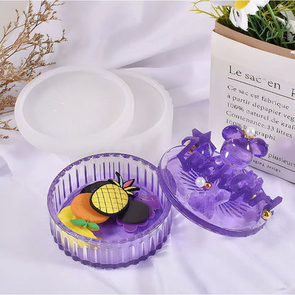 Round Lidded Storage Box Silicone Mould image 4