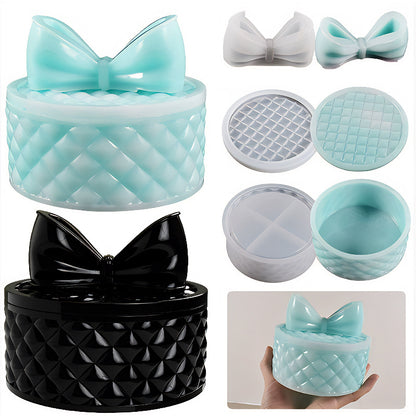 Round Gift Box Silicone Mould with Bow Lid image 12