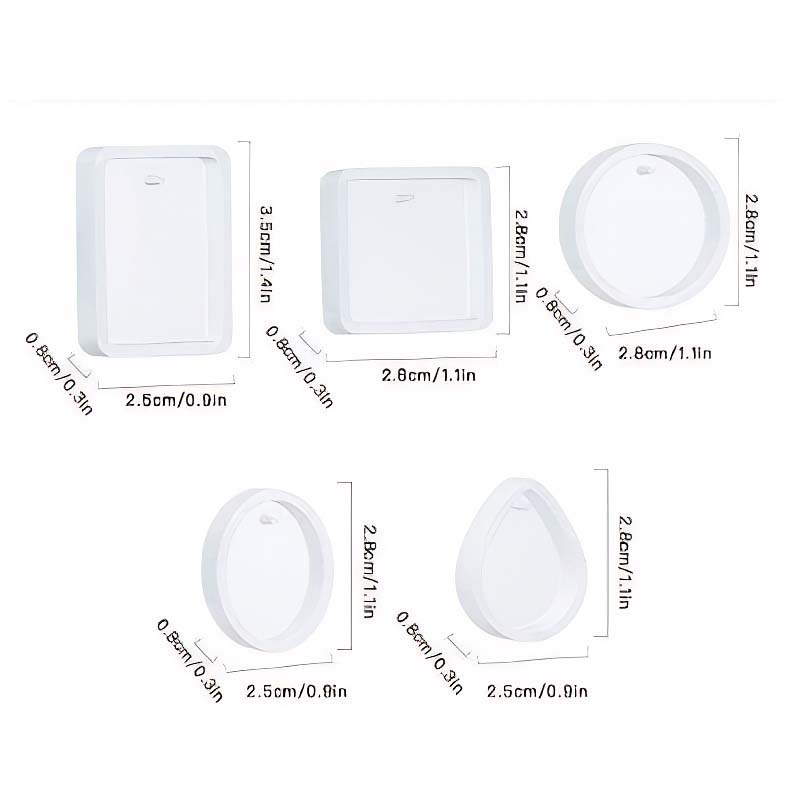 Small Pendant Shape Silicone Mould Set image 1
