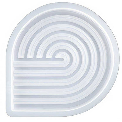 Spiral Ribbed Round Tray Silicone Mould image 0