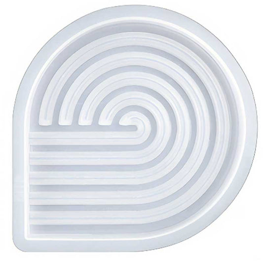 Spiral Ribbed Round Tray Silicone Mould image 0