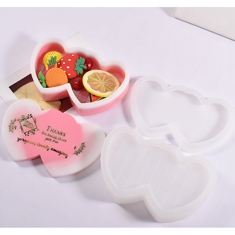 Double Heart Storage Box Silicone Mould image 10