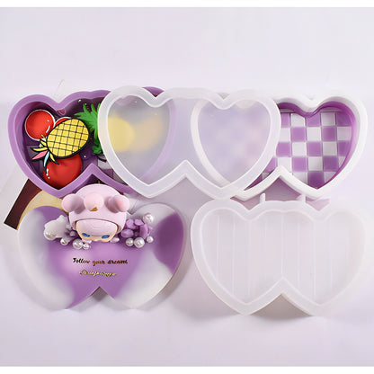 Double Heart Storage Box Silicone Mould image 8