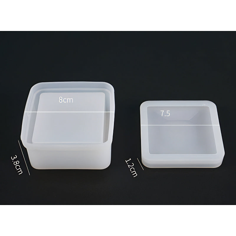 Square Silicone Jar Mould with Insert (80mm) image 0