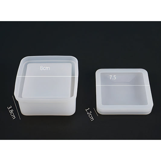 Square Silicone Jar Mould with Insert (80mm) image 0