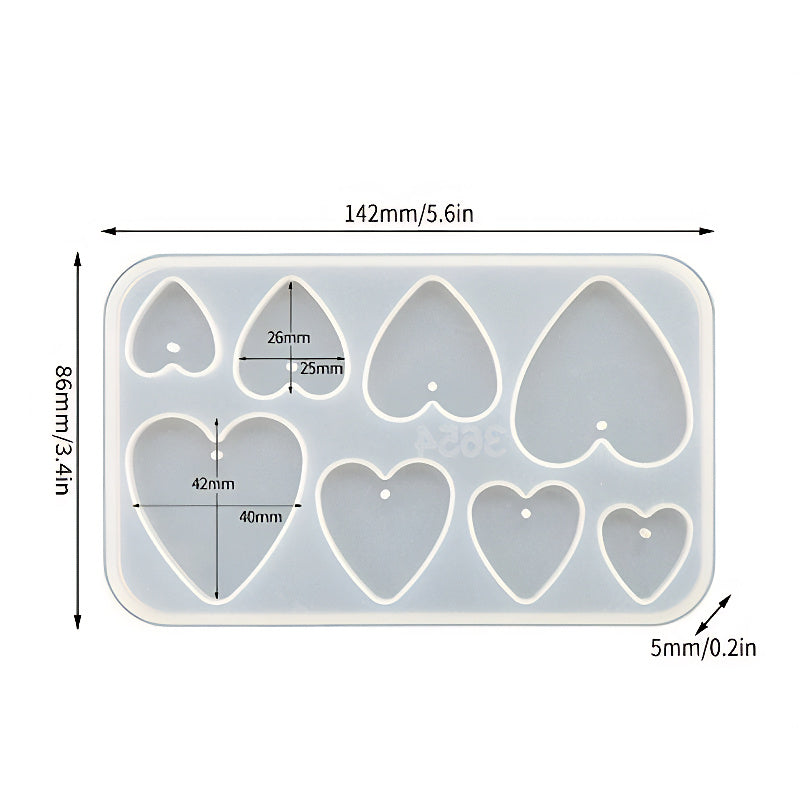 Heart Pendant Silicone Mould image 0