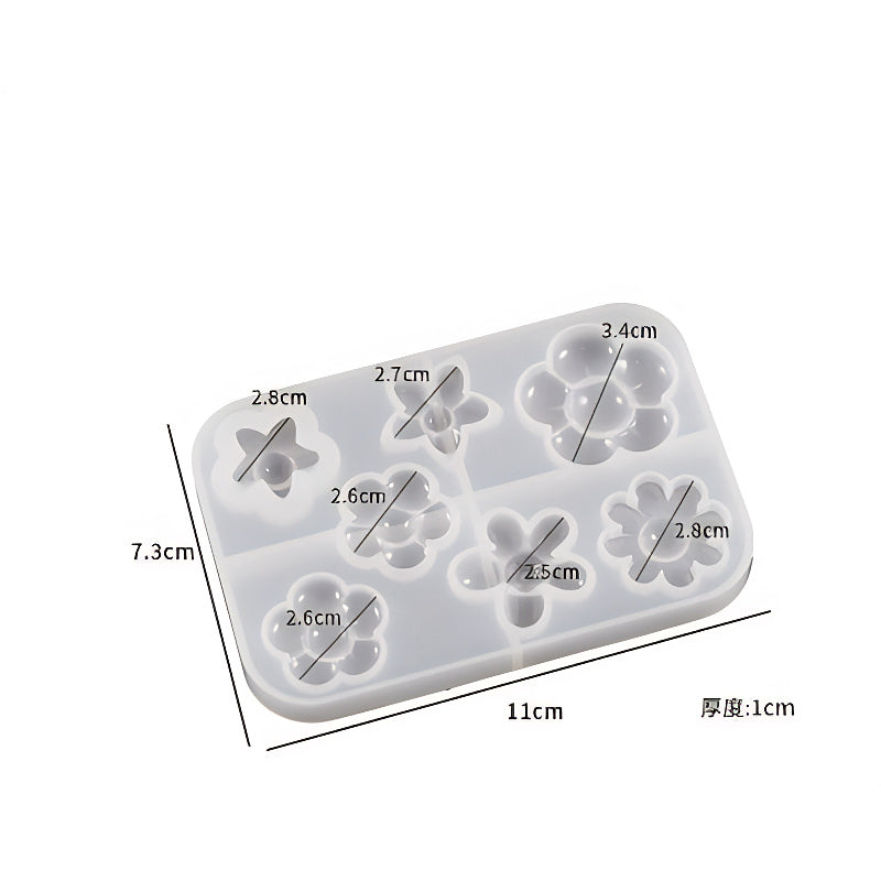Mini Flower Charm Silicone Mould image 1