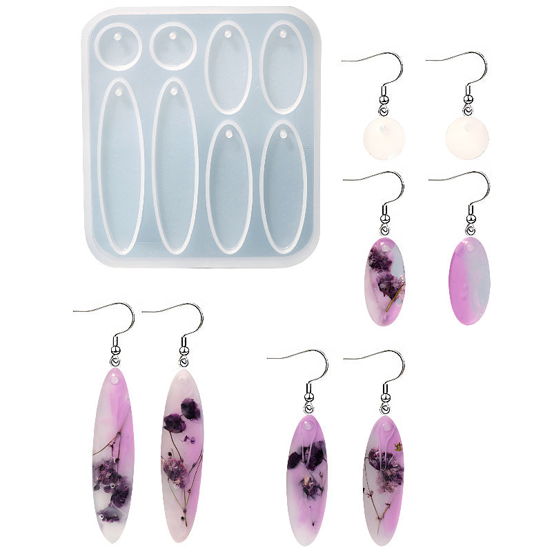 Elongated Oval Jewellery Silicone Mould image 2