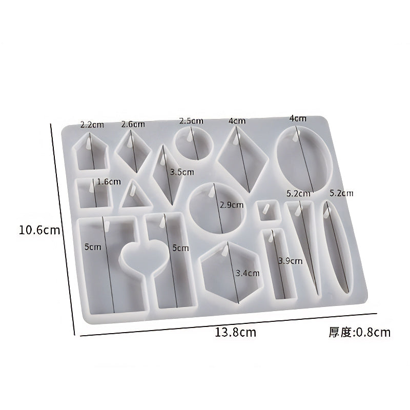 Mixed Geometric Charm Silicone Mould image 1