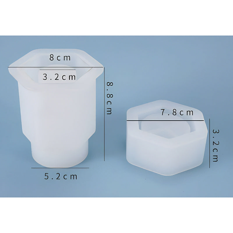 Square Silicone Jar Mould with Lid Insert (80mm x 88mm) image 0