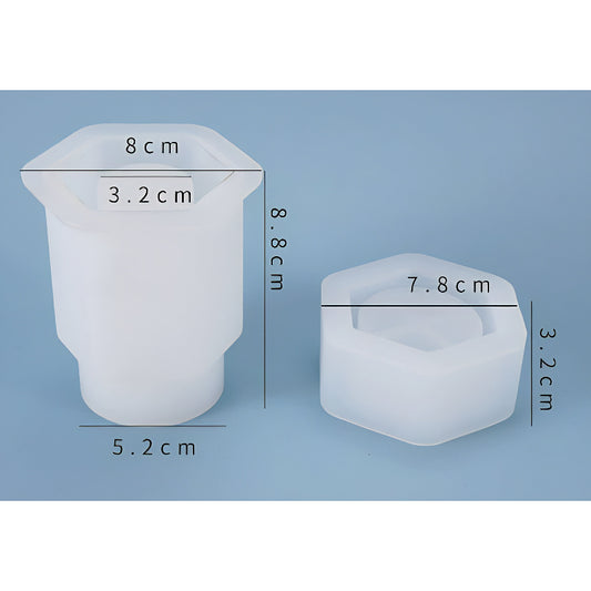 Square Silicone Jar Mould with Lid Insert (80mm x 88mm) image 0