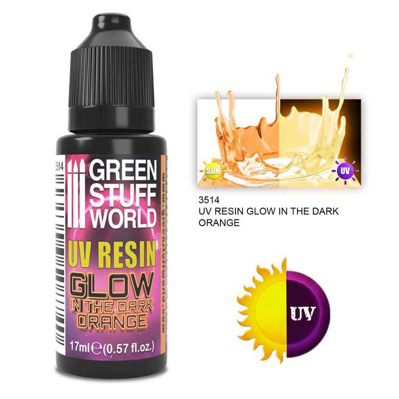 Green Stuff World - UV Resin Orange - Glow In The Dark (17ml) image 0