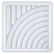 Curved Ribbed Square Tray Silicone Mould image 0