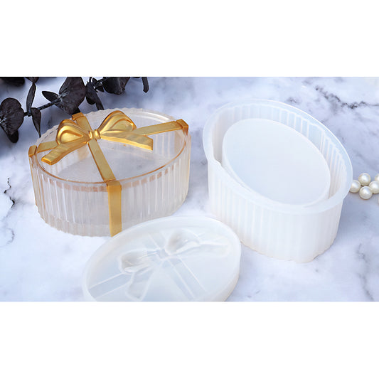 Oval Ribbed Gift Box Silicone Mould image 0