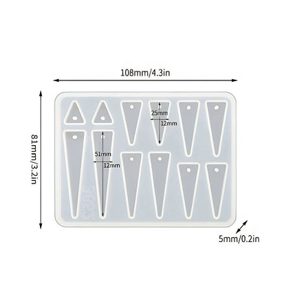 Triangle Spike Pendant Silicone Mould image 0
