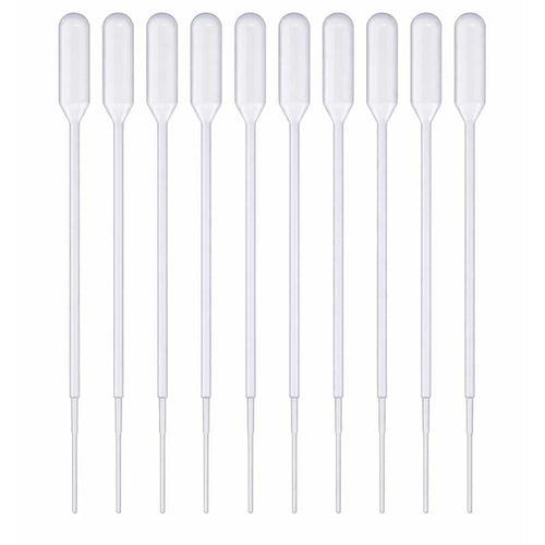 10x 3ml Disposable Pasteur Pipettes (Graduated 0.5ml)