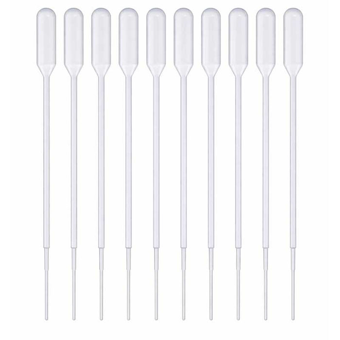 10x 3ml Disposable Pasteur Pipettes (Graduated 0.5ml) image 0