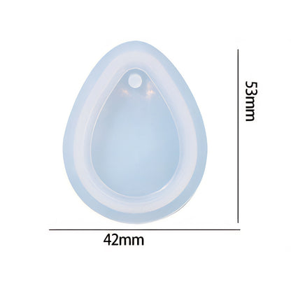 Teardrop Pendant Silicone Mould 53mm x 42mm image 1