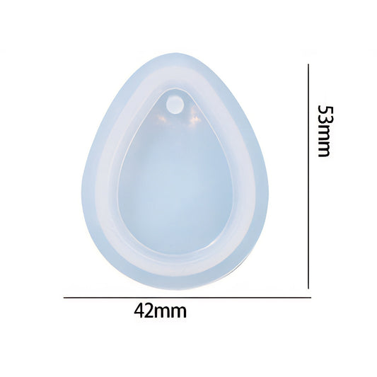 Teardrop Pendant Silicone Mould 53mm x 42mm image 1