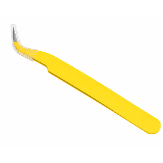 Yellow Curved Tweezers RS2053 image 0