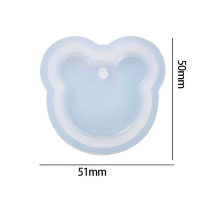 Bear Face Pendant Silicone Mould 51mm x 50mm image 1