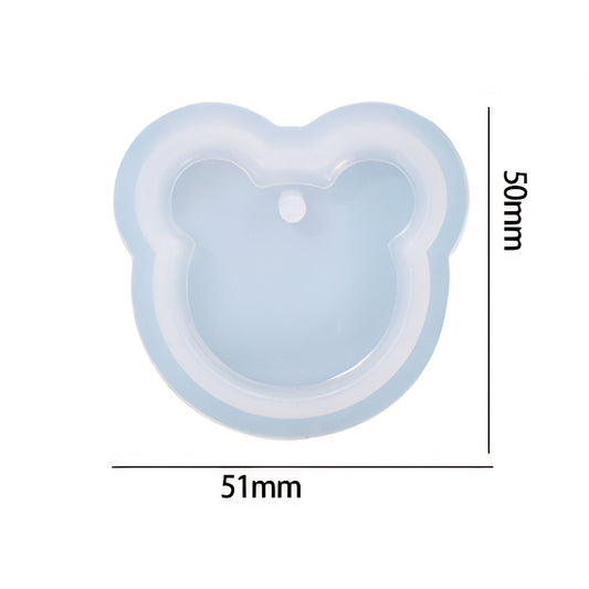 Bear Face Pendant Silicone Mould 51mm x 50mm image 1