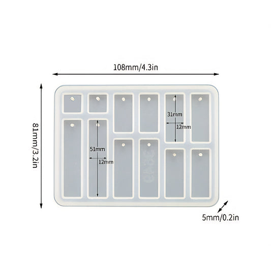 Rectangle Pendant Silicone Mould image 0