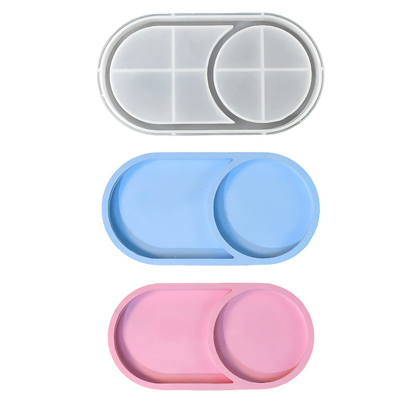 Dual-Cavity Oval Tray Silicone Mould image 5