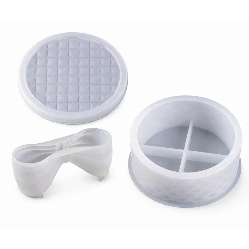 Round Gift Box Silicone Mould with Bow Lid image 0